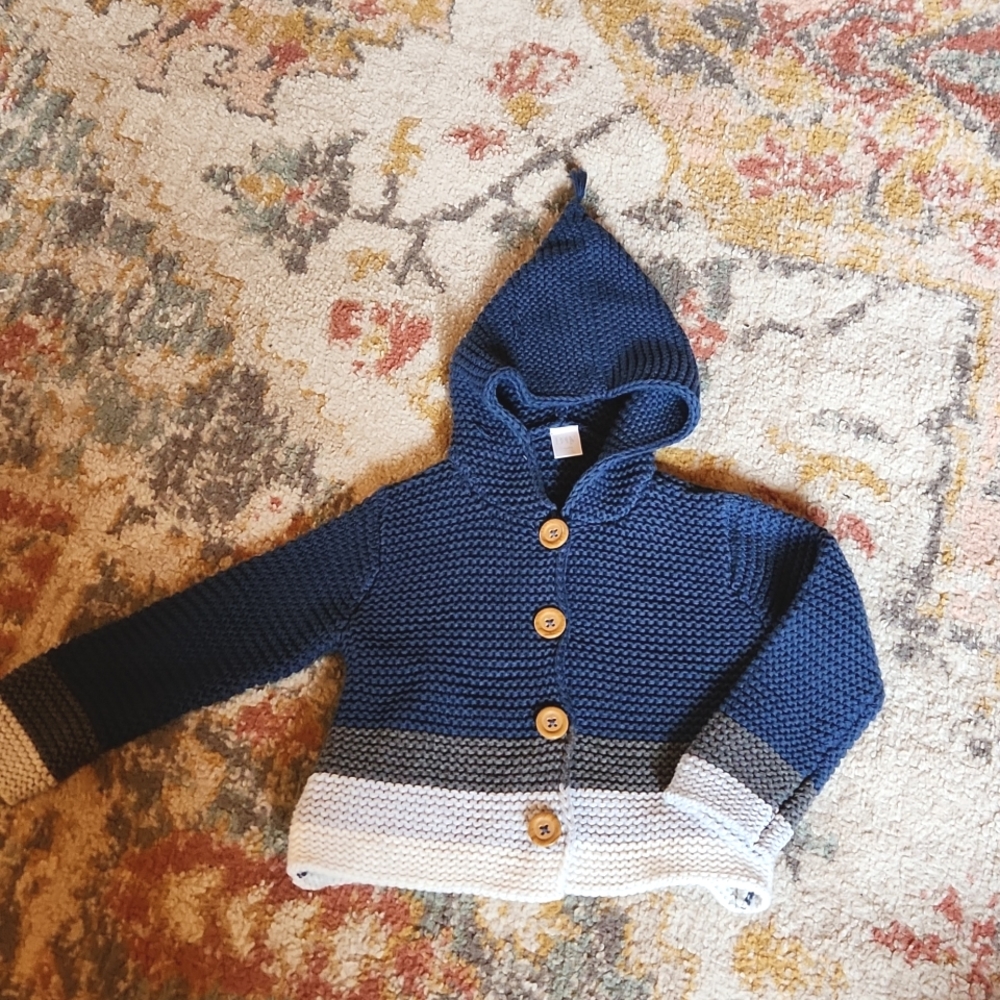 NORDSTROM BABY - Knitted jacket - Gnome style hood - Size 12m